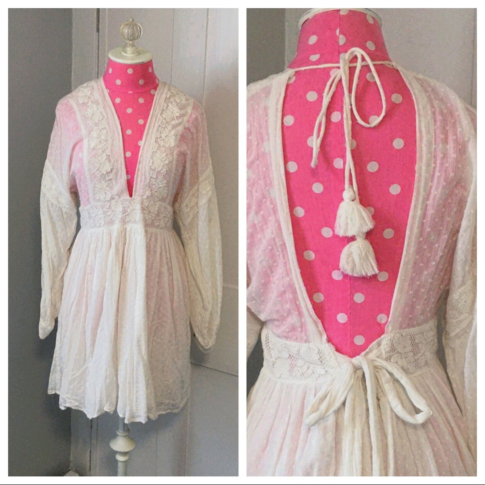 NWOT Free People Ivory Lace Dress